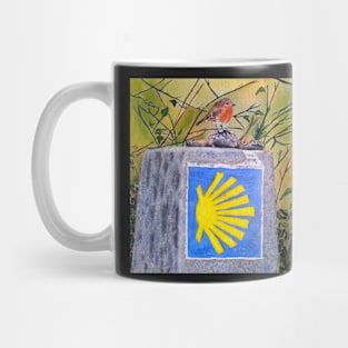 Camino Trail Marker Bird Mug